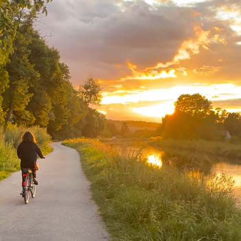 Cycling French canal