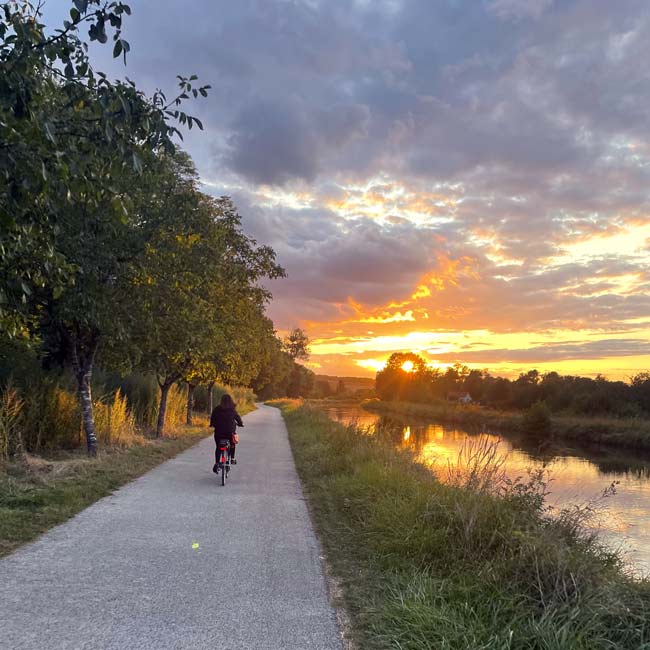 Sunset towpath
