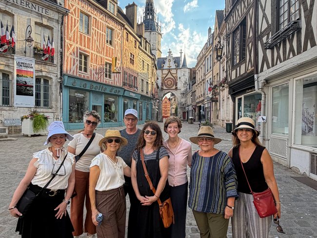 Art Cruise guests exploring historic Auxerre